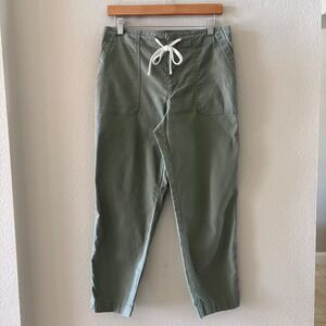 Loft Olive Green Drawstring Utility Pants Size 6 | #602643  | Casual Tapered Leg
